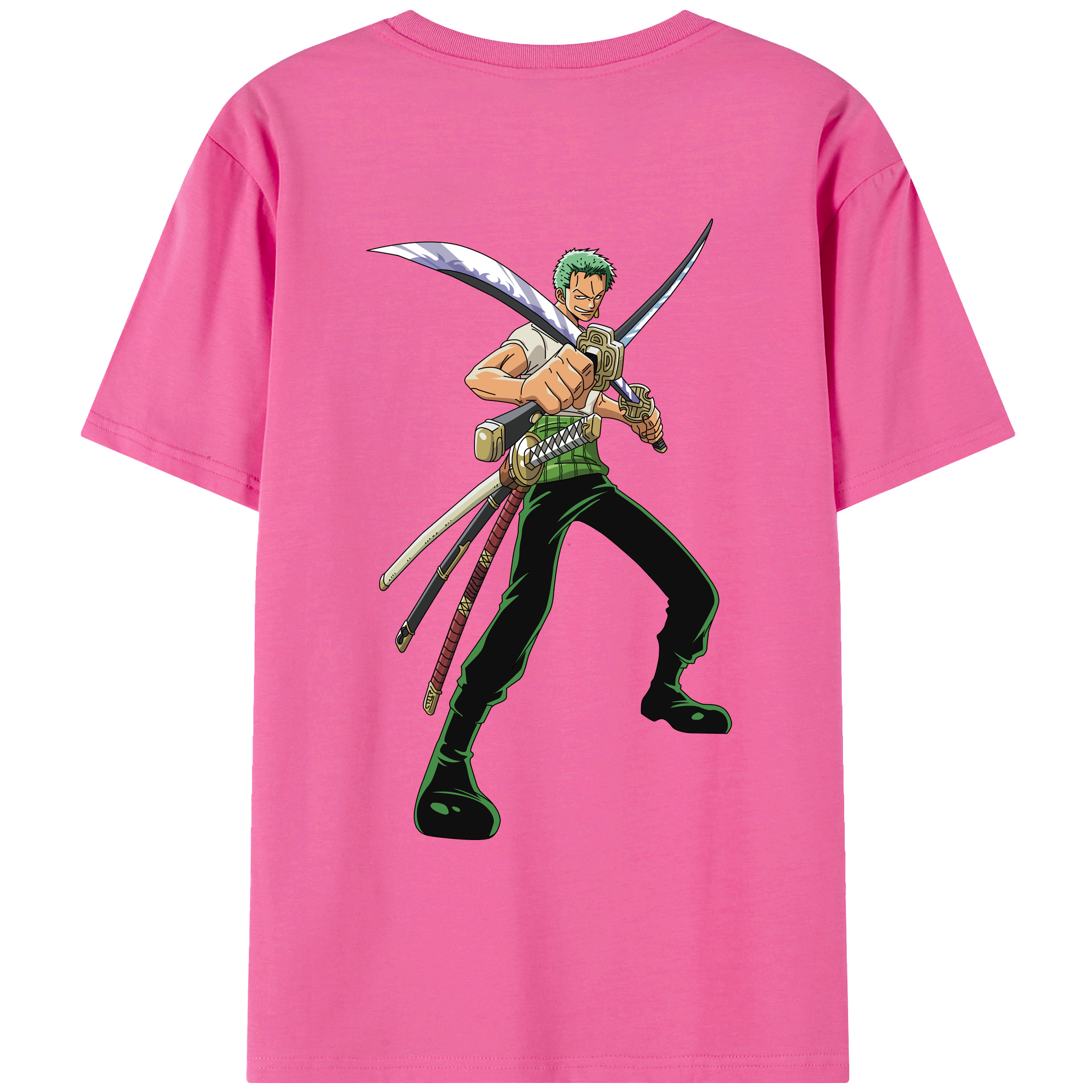 ワンピース ロロノア・ゾロ ONE PIECE Roronoa Zoro レディース半袖Tシャツ(バックプリント)